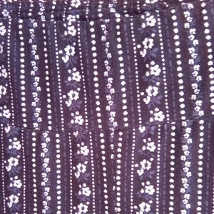 No Boundaries Purple Floral Stripe Boot-Cut Pants